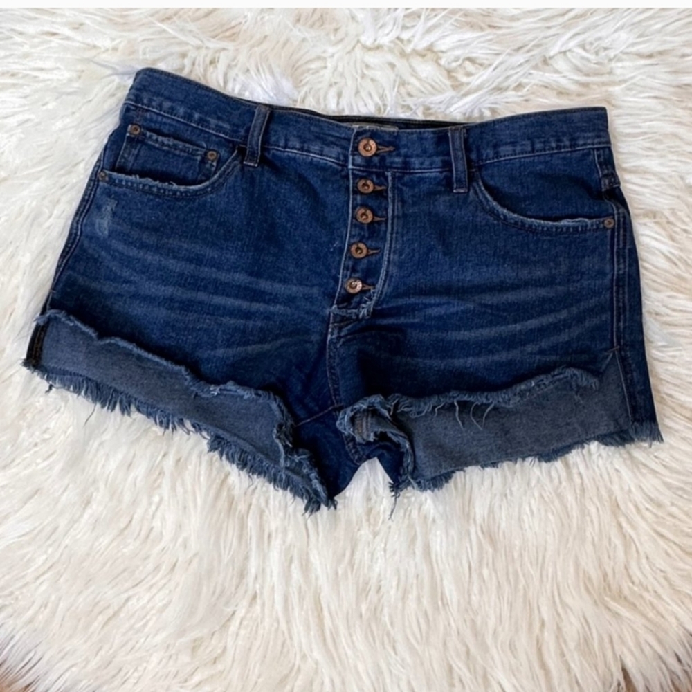 Free People Dark Wash Shorts